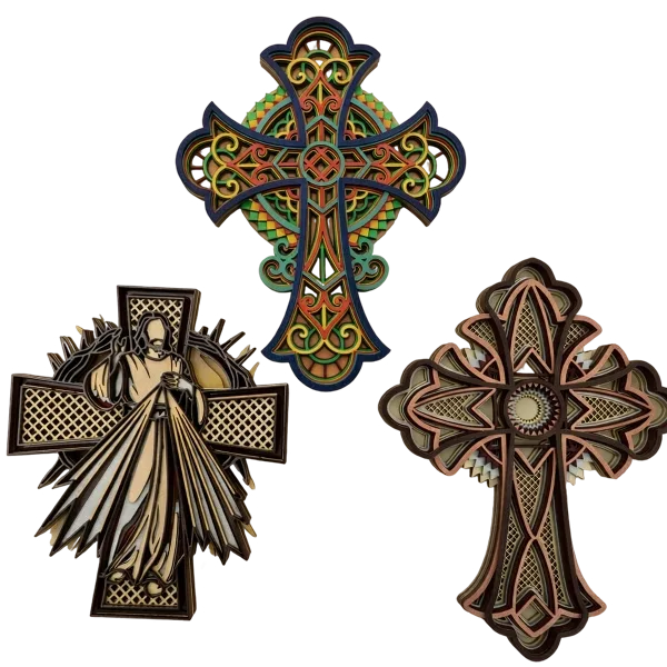 Cruces decorativas multicapa de 6 capas