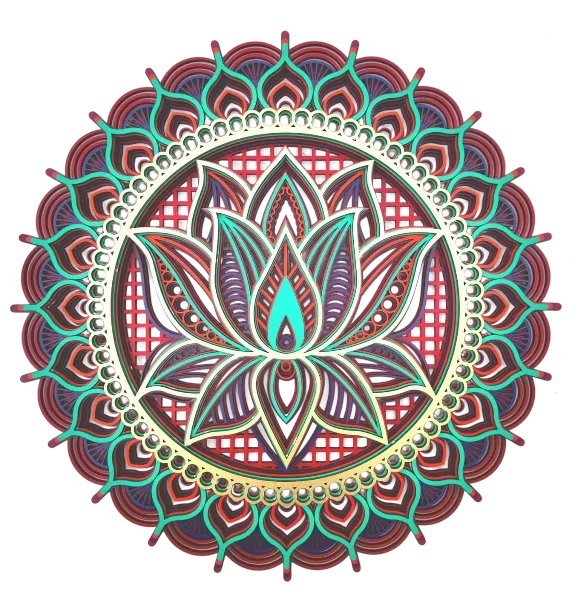 Mandala Loto multicapa de 5 capas con juego de colores